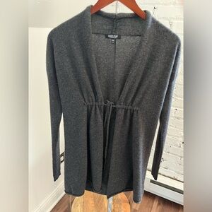 A Pea in the Pod 100.% Cashmere Cardigan Maternity Gray Tie Waist Small
